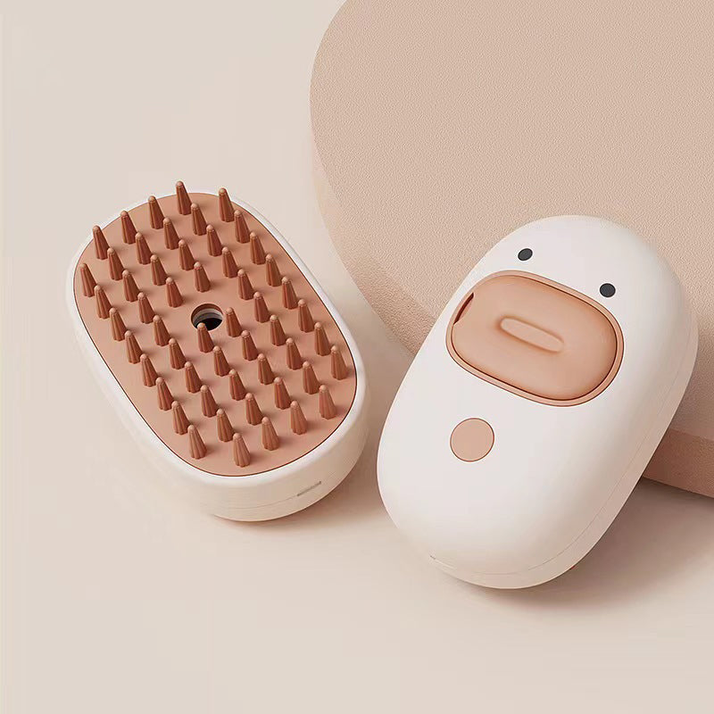 KFX-8468157 3-in-1 Silicone Steam Brush for Cats and Dogs - Grooming, Cleaning, and Massage Tool