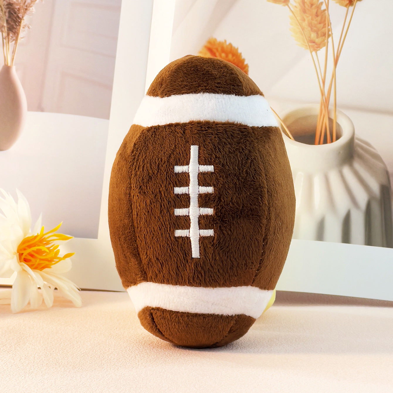 KFX-8470333 Interactive Plush Football and Rugby Dog Training Toy