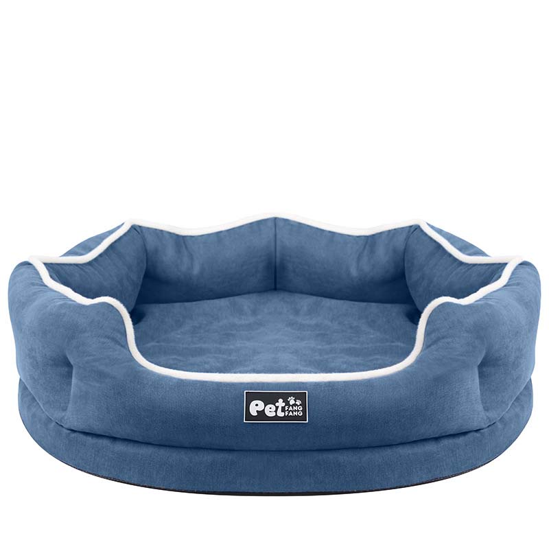 KFX-8470717 Memory Foam Pet Sofa Cushion - Comfortable, Tear-Resistant Nest in Blue, Pink, Grey (S & L Sizes)
