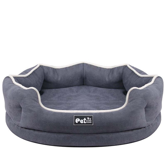 KFX-8470717 Memory Foam Pet Sofa Cushion - Comfortable, Tear-Resistant Nest in Blue, Pink, Grey (S & L Sizes)