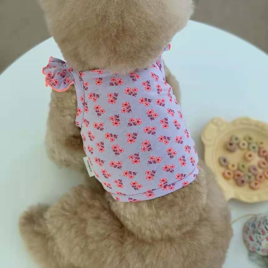KFX-8471229 Flying Sleeve Dog Skirt in Floral Designs for Small to Large Dogs