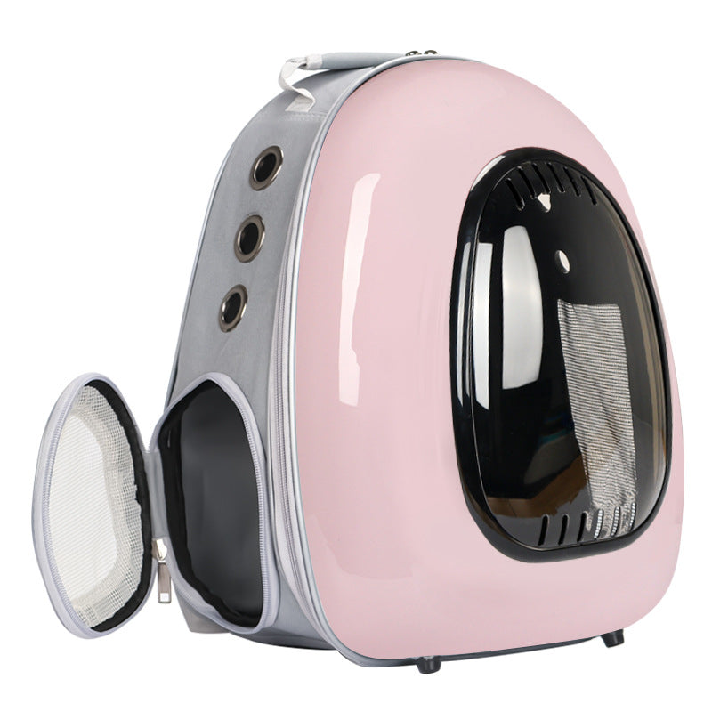 KFX-8472893 Intelligent Temperature Control Double Shoulder Transparent Cat Carrier Backpack