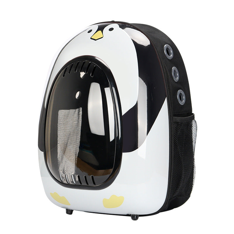 KFX-8472893 Intelligent Temperature Control Double Shoulder Transparent Cat Carrier Backpack