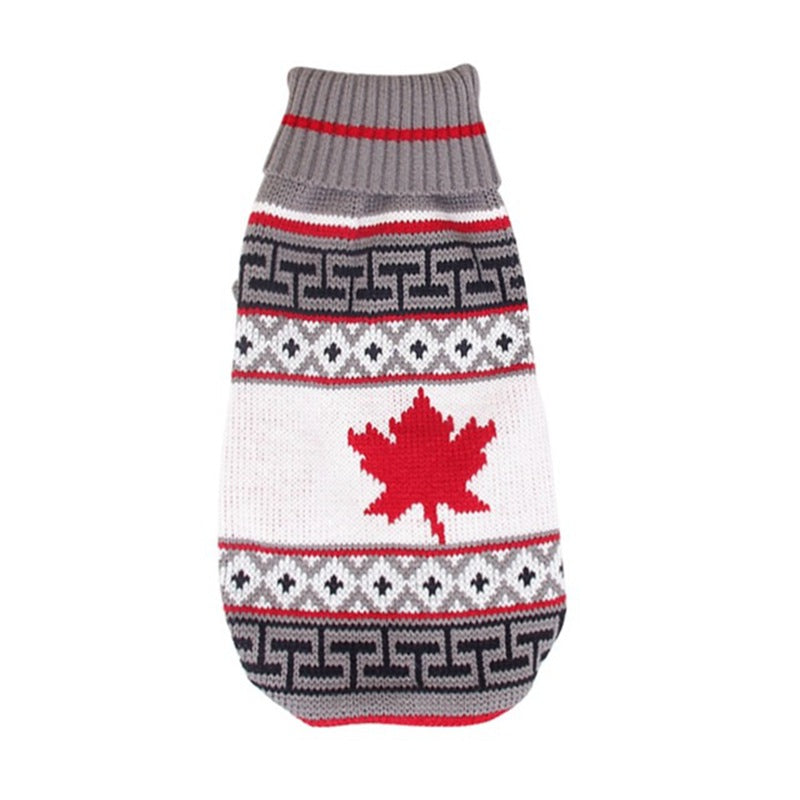 KFX-8476093 Christmas Turtleneck Knitting Sweater for Dogs in Various Designs and Sizes