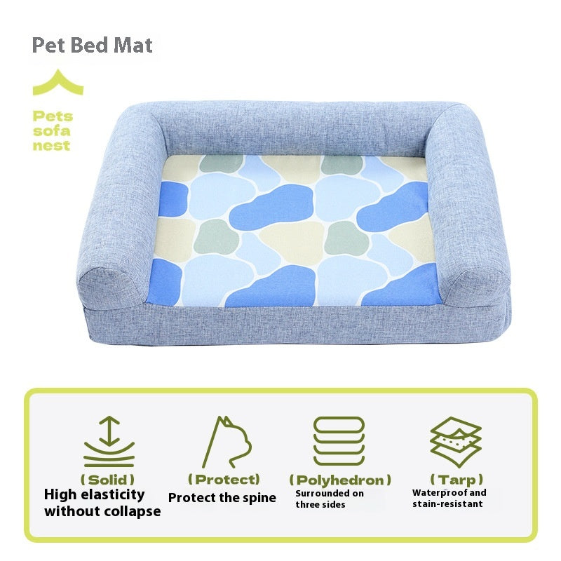 KFX-8476477 Comfortable Pet Sofa Mat for Small to Large Dogs - Dark Green, Orange, Sky Blue Options