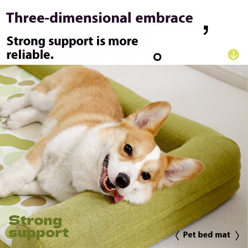 KFX-8476477 Comfortable Pet Sofa Mat for Small to Large Dogs - Dark Green, Orange, Sky Blue Options