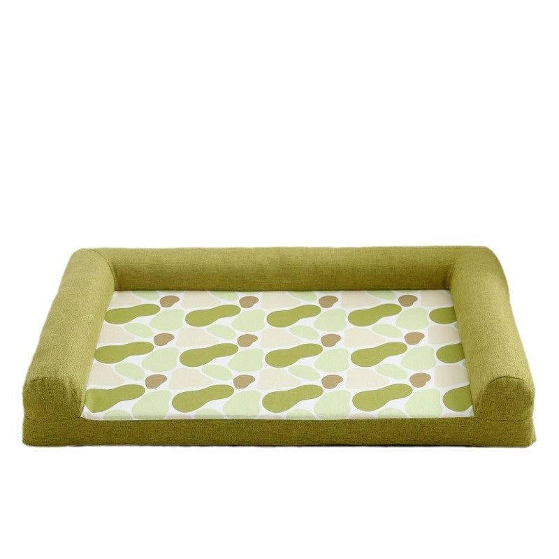 KFX-8476477 Comfortable Pet Sofa Mat for Small to Large Dogs - Dark Green, Orange, Sky Blue Options