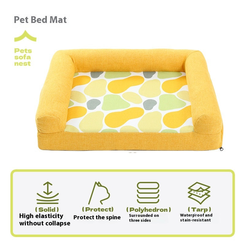 KFX-8476477 Comfortable Pet Sofa Mat for Small to Large Dogs - Dark Green, Orange, Sky Blue Options