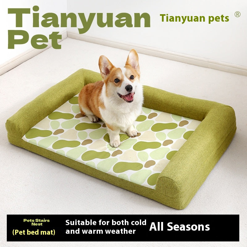KFX-8476477 Comfortable Pet Sofa Mat for Small to Large Dogs - Dark Green, Orange, Sky Blue Options