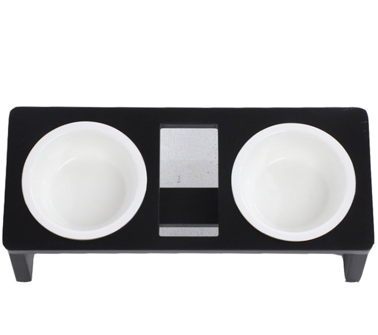 KFX-8476605 Elegant Cat Dish Rack with Bowls and Stents - Multiple Colors Available