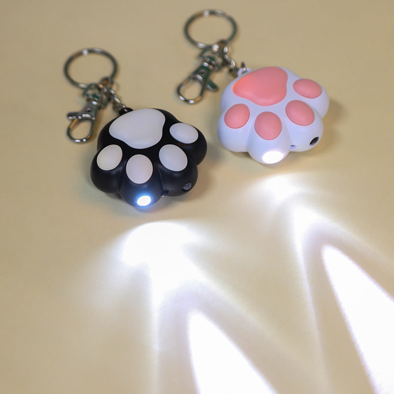 KFX-8477245 Interactive Multi-Pattern Infrared Cat Laser Toy Keychain - USB Rechargeable Pet Teaser in Pink & White, White & Black