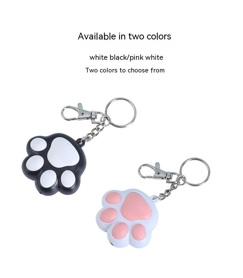 KFX-8477245 Interactive Multi-Pattern Infrared Cat Laser Toy Keychain - USB Rechargeable Pet Teaser in Pink & White, White & Black