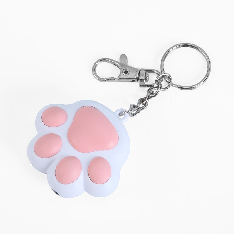 KFX-8477245 Interactive Multi-Pattern Infrared Cat Laser Toy Keychain - USB Rechargeable Pet Teaser in Pink & White, White & Black