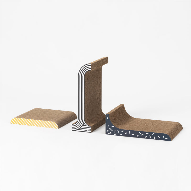 KFX-8482365 3-in-1 Corrugated Cat Scratching Board - Durable and Wear-Resistant