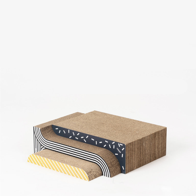 KFX-8482365 3-in-1 Corrugated Cat Scratching Board - Durable and Wear-Resistant