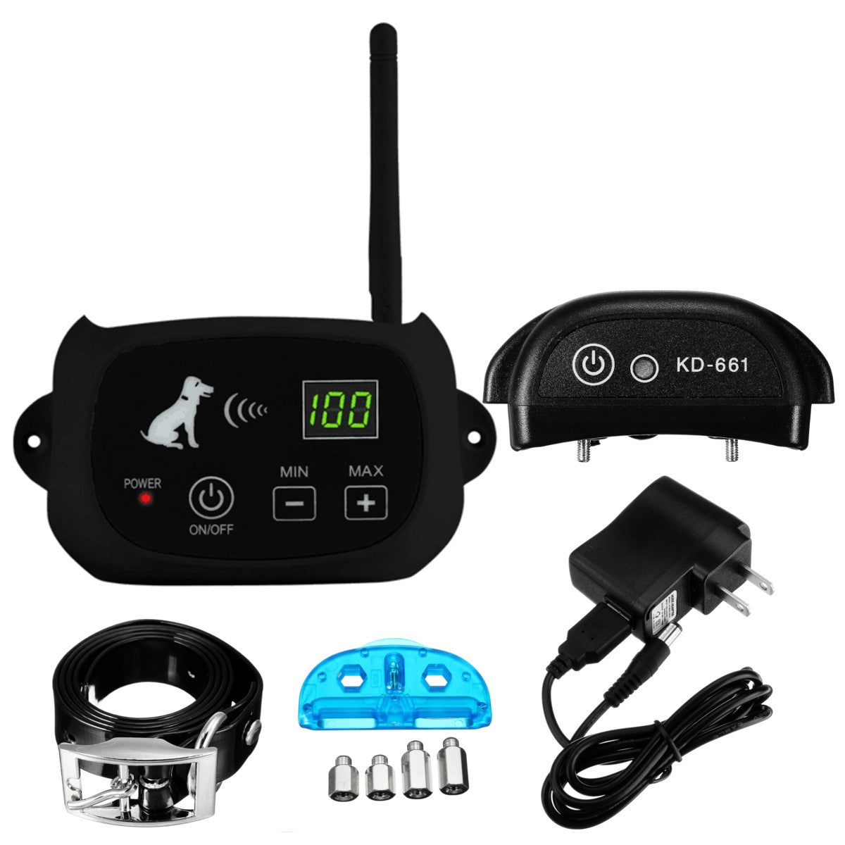 KFX-8484157 Wireless Electronic Pet Dog Fence System - Safe Boundary with Receiver Collar, 500 Meter Range