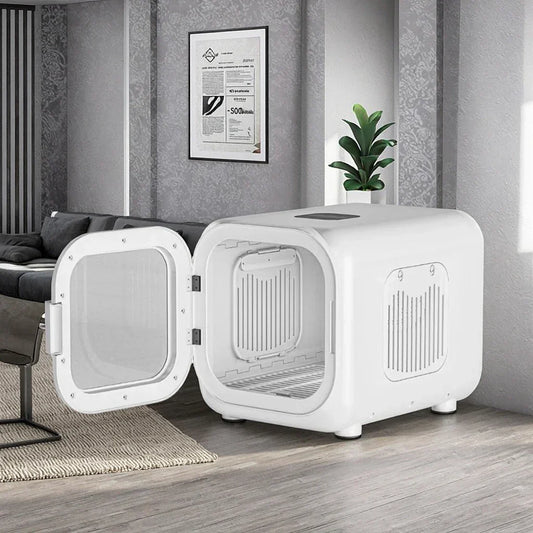 KFX-848723 Automatic Pet Hair Dryer Box for Small Dogs and Cats – Low Noise Electric Cleaning Machine, Eco-Friendly ABS