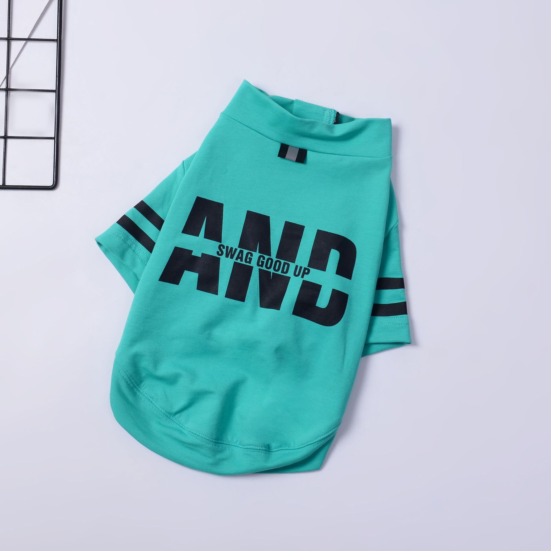 KFX-8488509 Casual Cotton Dog Clothes for Puppies - Soft Stretch Clothing in Pink, White, and Green
