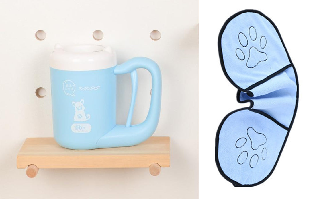 KFX-8489789 Pet Paw Cleaning Cup with Silicone Brush for Easy Foot Washing, Ideal for Small and Medium Dogs and Cats