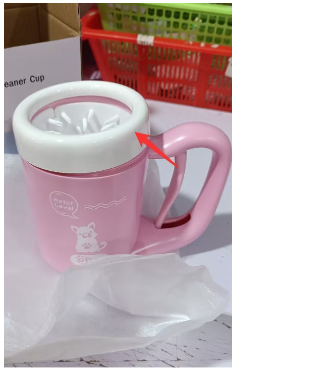 KFX-8489789 Pet Paw Cleaning Cup with Silicone Brush for Easy Foot Washing, Ideal for Small and Medium Dogs and Cats