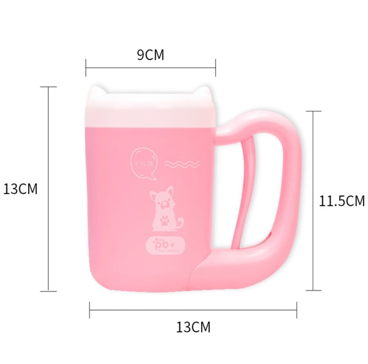 KFX-8489789 Pet Paw Cleaning Cup with Silicone Brush for Easy Foot Washing, Ideal for Small and Medium Dogs and Cats