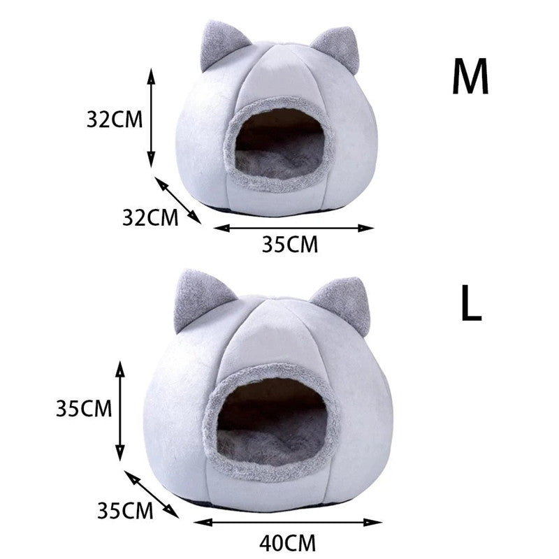 KFX-8497725 Removable and Washable Cat Sleeping Mat with Arctic Velvet and PP Cotton in Grey