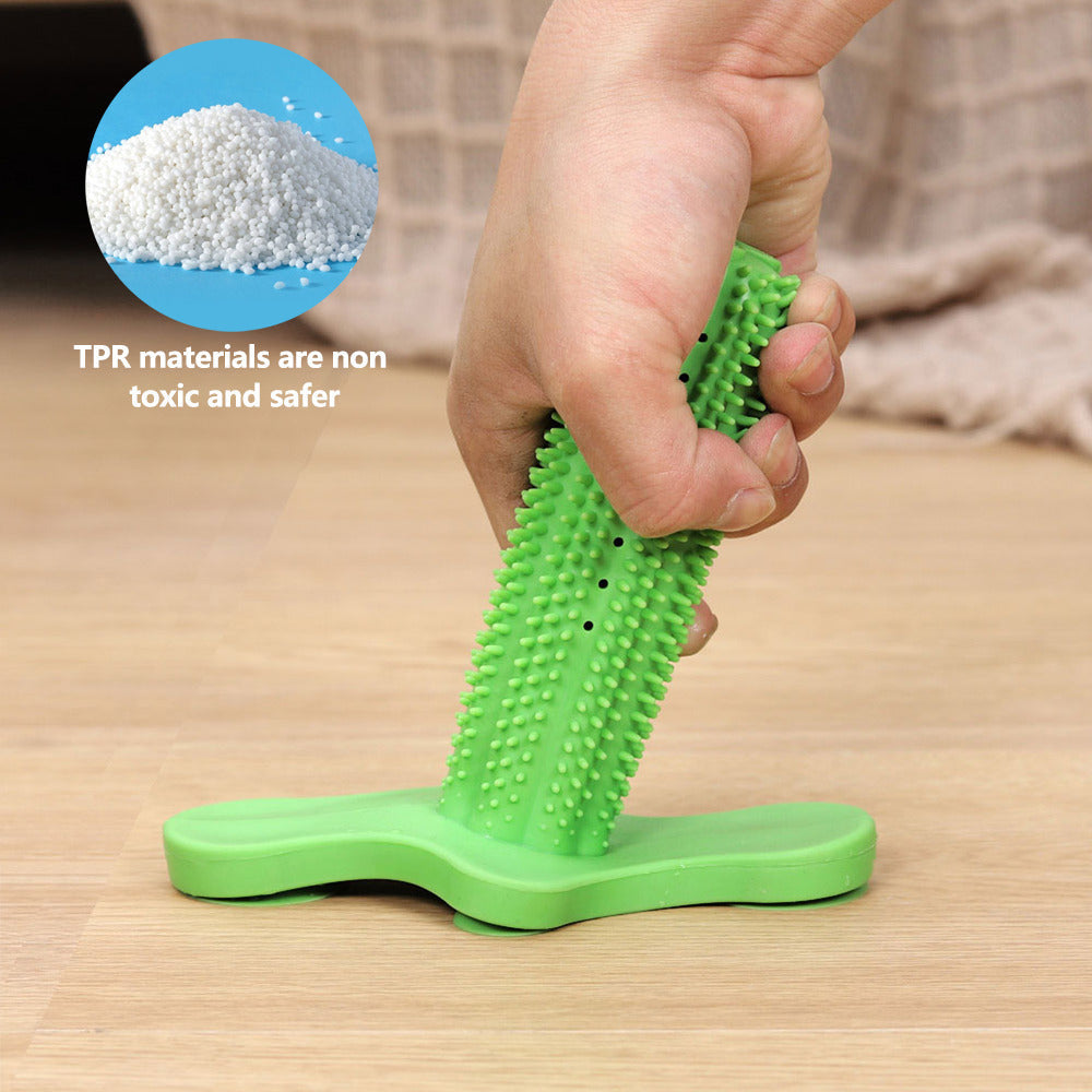 KFX-8498493 Dog Toothbrush Chew Toy with Suction Cup - Soft TPR Material for Dental Care