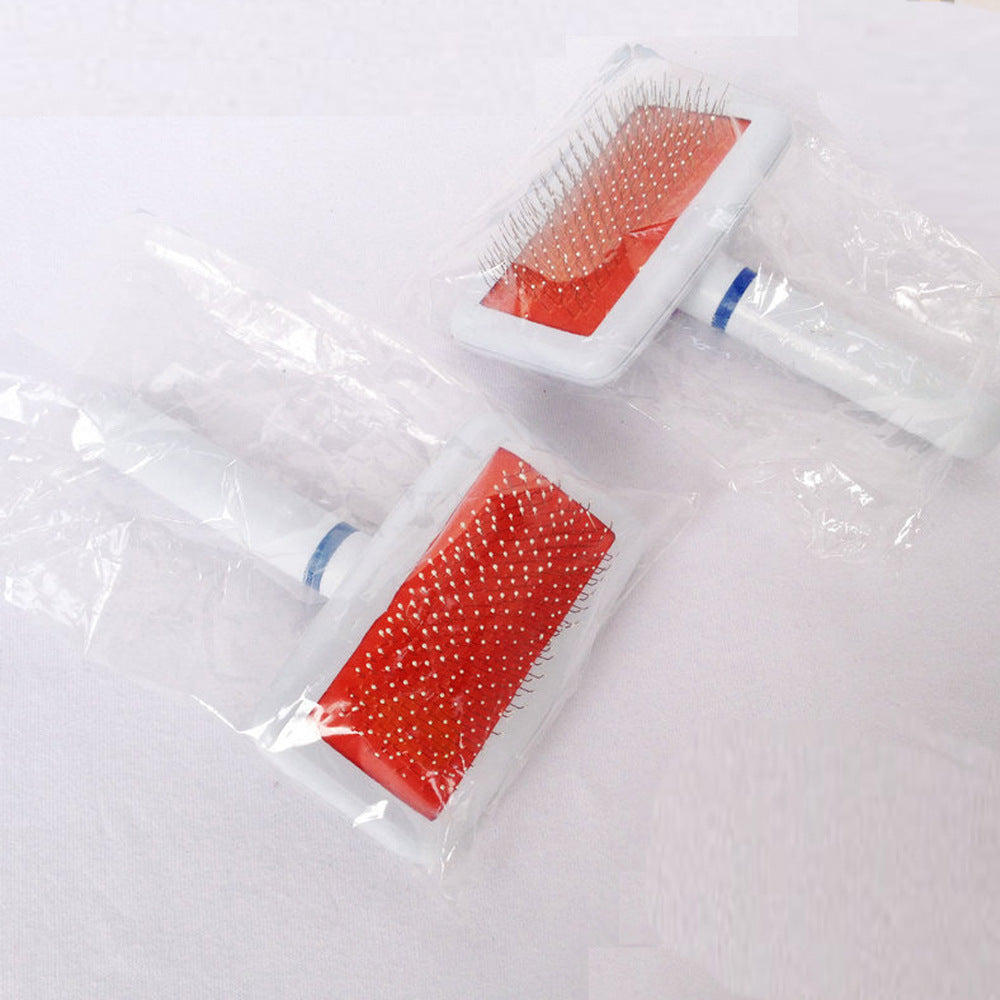 KFX-8499261 Stainless Steel Dog Comb with Soft Airbag and Cleaning Needles for Gentle Grooming