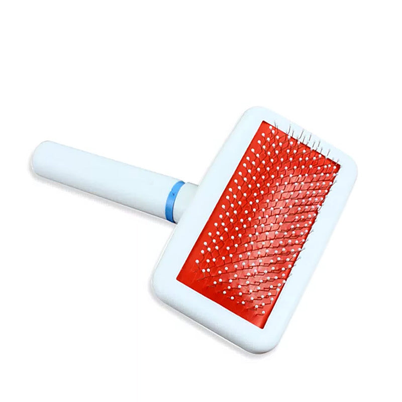 KFX-8499261 Stainless Steel Dog Comb with Soft Airbag and Cleaning Needles for Gentle Grooming
