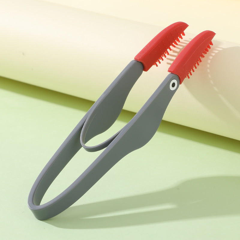 KFX-8500925 Soft Silicone Pet Tear Stain Remover Brush for Cats and Dogs Easy Grip Grooming Tool