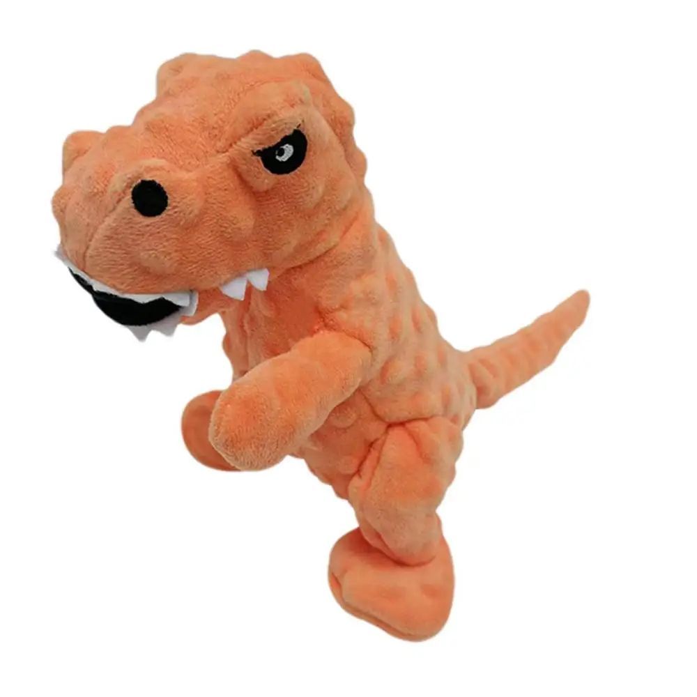 KFX-8502077 Dinosaur Squeaky Plush Dog Toy with Grunt Sounds for Interactive Chewing and Play for Small to Large Dogs