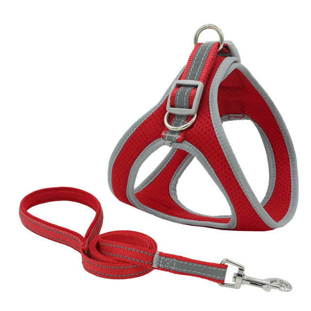 KFX-8502717 Adjustable Nylon Pet Chest Harness Vest with Traction Rope
