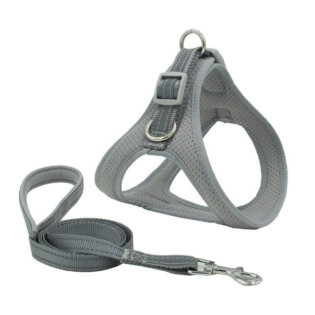 KFX-8502717 Adjustable Nylon Pet Chest Harness Vest with Traction Rope