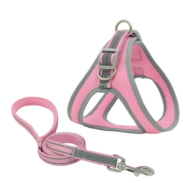 KFX-8502717 Adjustable Nylon Pet Chest Harness Vest with Traction Rope