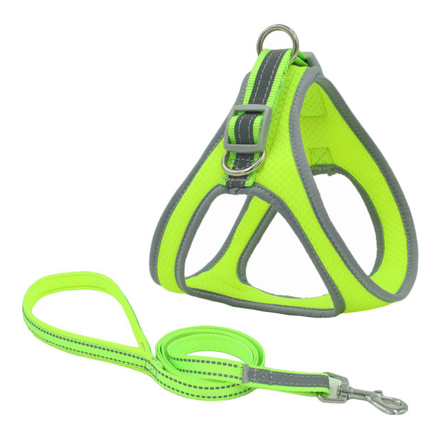 KFX-8502717 Adjustable Nylon Pet Chest Harness Vest with Traction Rope