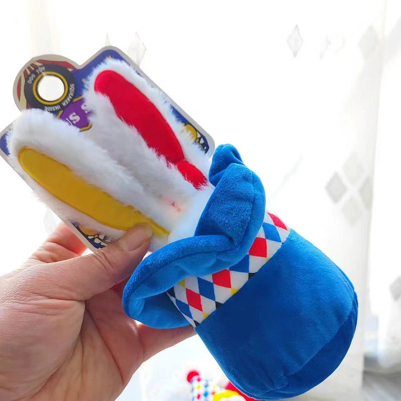 KFX-8503101 Plush Dog Sound Toy - Cartoon Circus Series with Molar Benefits