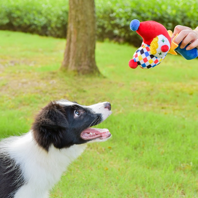 KFX-8503101 Plush Dog Sound Toy - Cartoon Circus Series with Molar Benefits