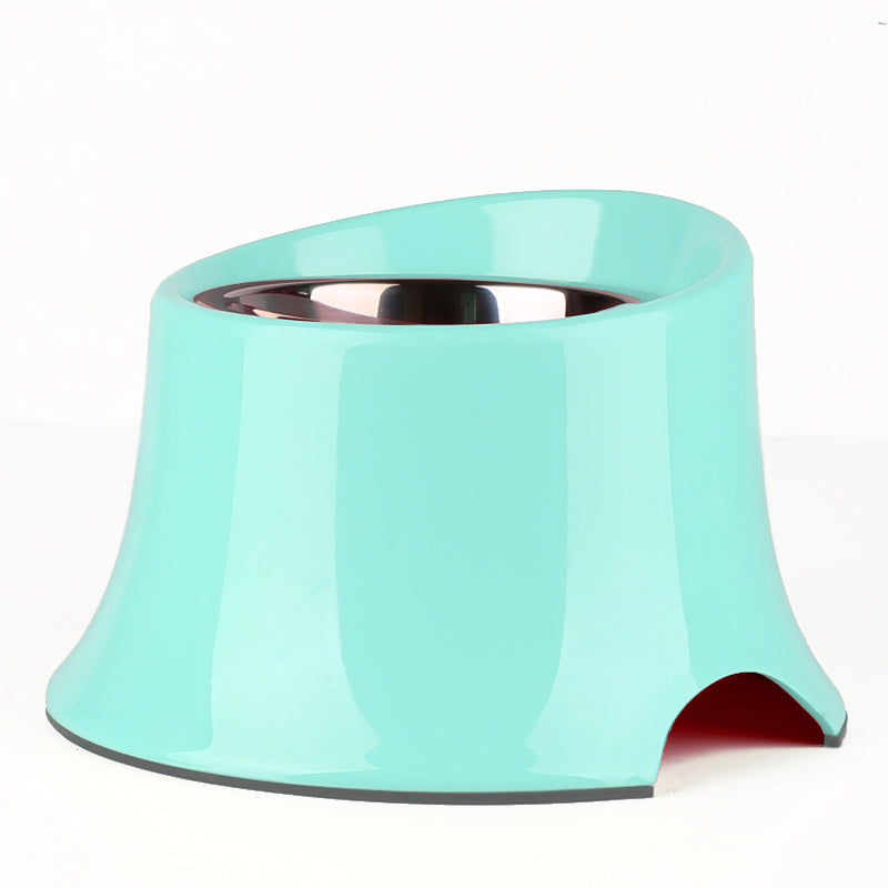 KFX-8503613 High-Quality Stainless Steel Dog Neck Food Bowl with Thick Melamine Base - Three Sizes Available