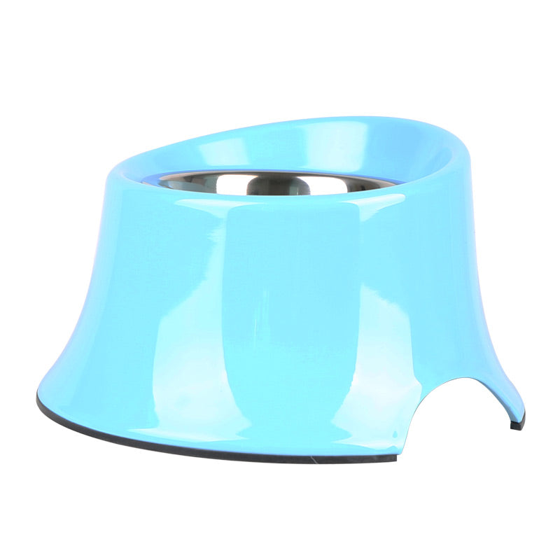 KFX-8503613 High-Quality Stainless Steel Dog Neck Food Bowl with Thick Melamine Base - Three Sizes Available