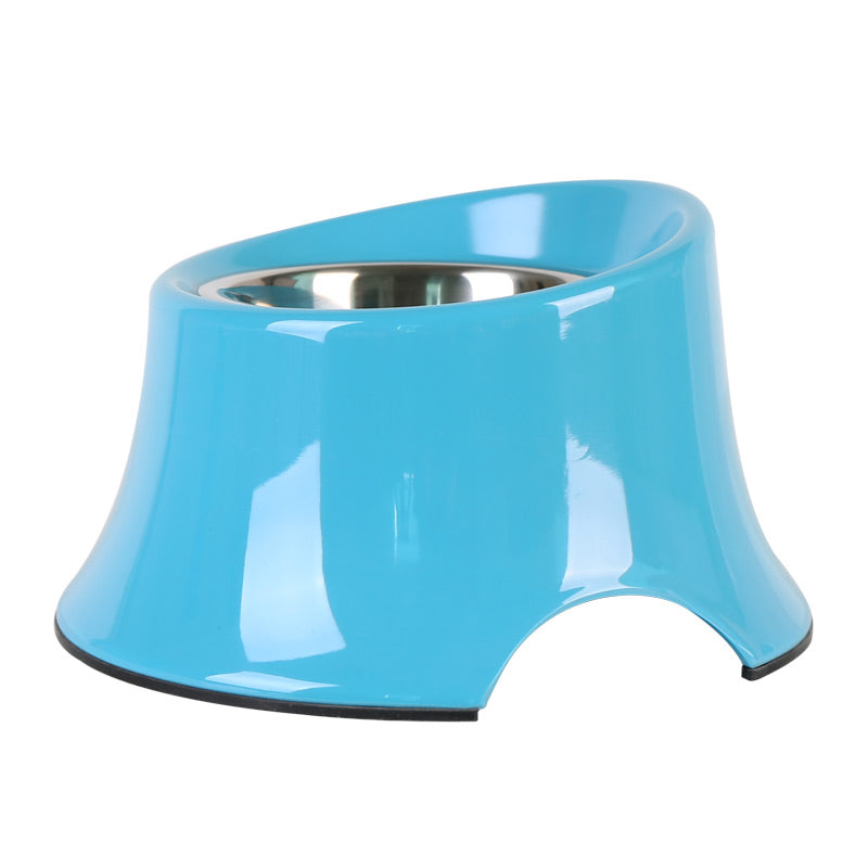 KFX-8503613 High-Quality Stainless Steel Dog Neck Food Bowl with Thick Melamine Base - Three Sizes Available