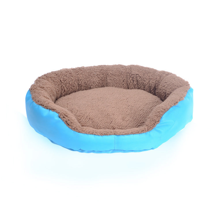 KFX-8507453 Candy Color Round Pet Nest for Small and Medium Dogs, 100% Cotton Bed with Oxford Cloth and Polar Fleece