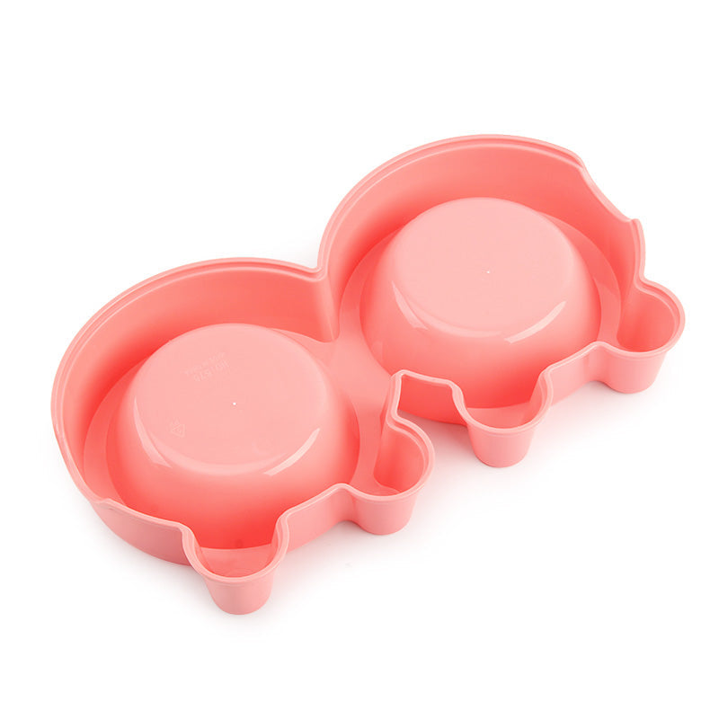 KFX-8509373 Cartoon Stainless Steel Pet Bowl - Colorful Design for Small to Medium Dogs and Cats