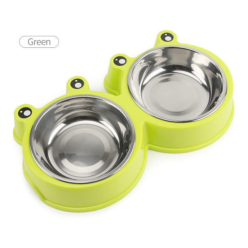 KFX-8509373 Cartoon Stainless Steel Pet Bowl - Colorful Design for Small to Medium Dogs and Cats