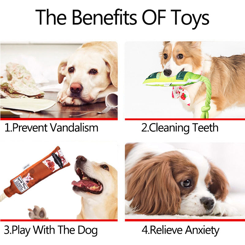 KFX-8510013 Durable Bite-Resistant Canvas Dog Toy for Effective Tooth Cleaning and Boredom Relief