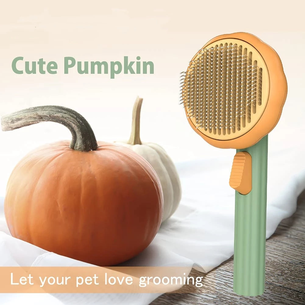KFX-8516413 Self-Cleaning Slicker Comb for Pets - Ideal Grooming Brush for Dogs, Cats, Puppies, and Rabbits