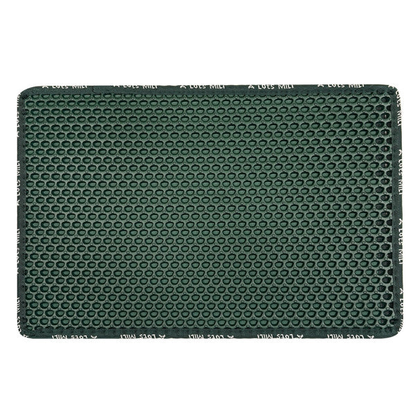 KFX-8516797 Double Layer Rice-Shaped Cat Litter Mat, Waterproof EVA, Litter Trap with Special Holes, Easy Clean, 21 x 14 inches