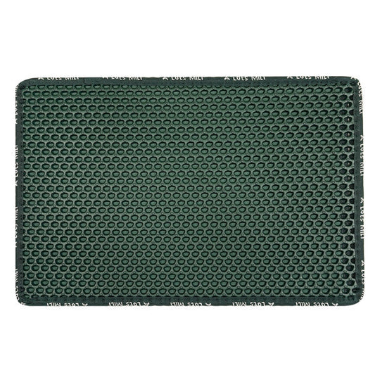 KFX-8516797 Double Layer Rice-Shaped Cat Litter Mat, Waterproof EVA, Litter Trap with Special Holes, Easy Clean, 21 x 14 inches