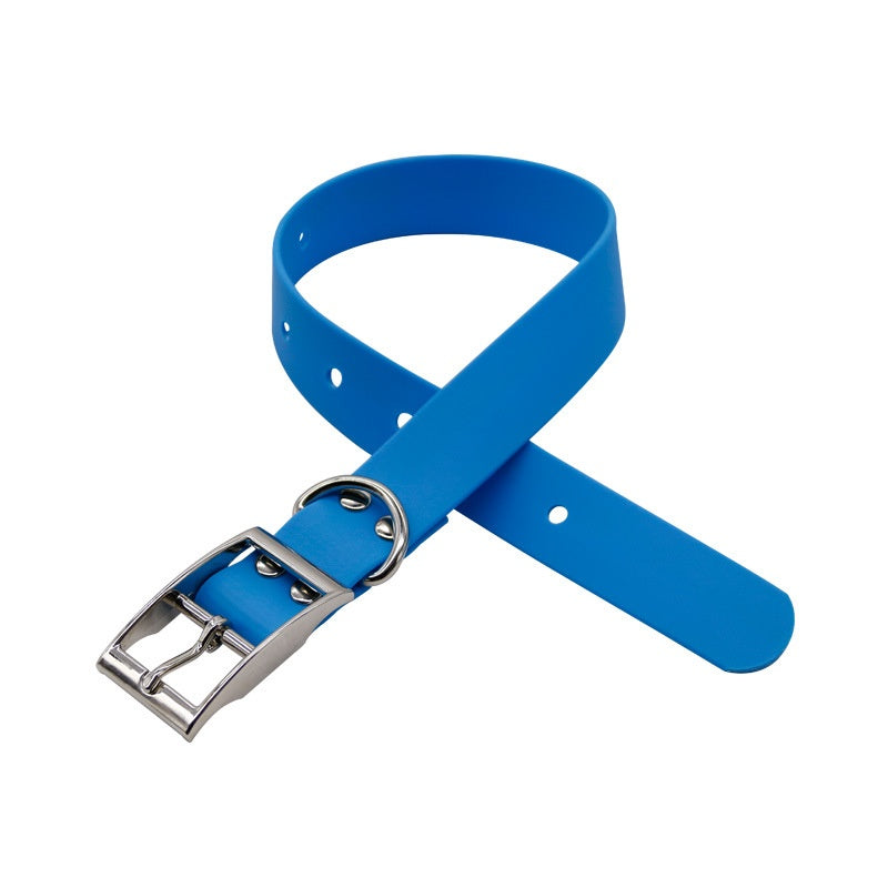 KFX-8516925 Durable Waterproof PVC Dog Collar with Zinc Alloy Buckle - Multiple Colors Available