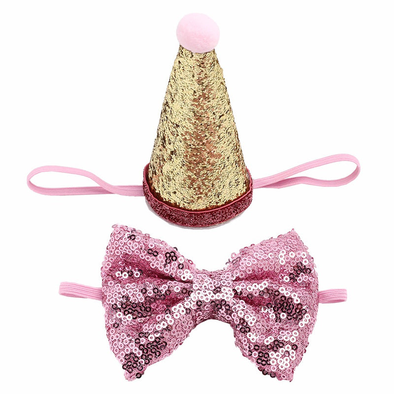 KFX-8517181 Solid Color Sequin Bow for Small Dogs - Blue, Pink, Red, Rose Red, White