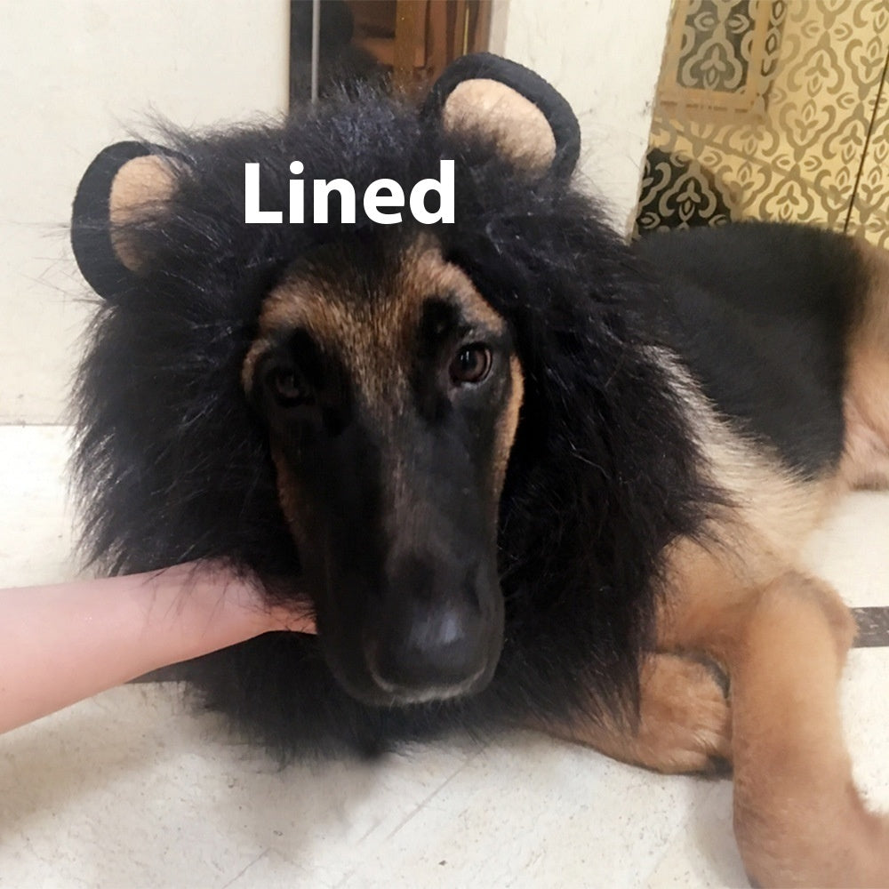 KFX-8519741 Light Brown and Red Brown Lion Head Cover for Dogs in Sizes S, M, L with Adjustable Neck Band